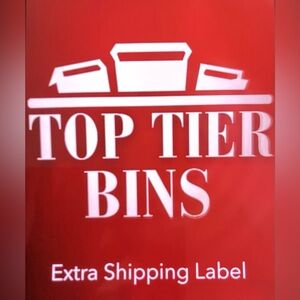 Top Tier Bins Extra Shipping Label For Orders over 5lbs